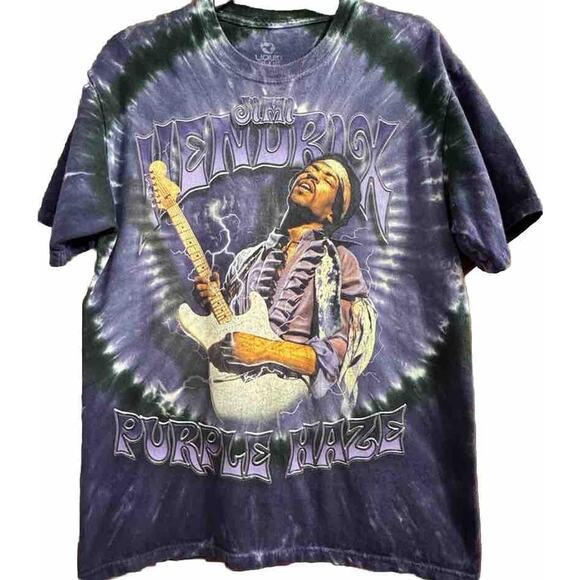 Liquid Blue Other - Jimi Hendrix Shirt Medium Adult Purple Tie Dye Purple Haze Graphic Tee
